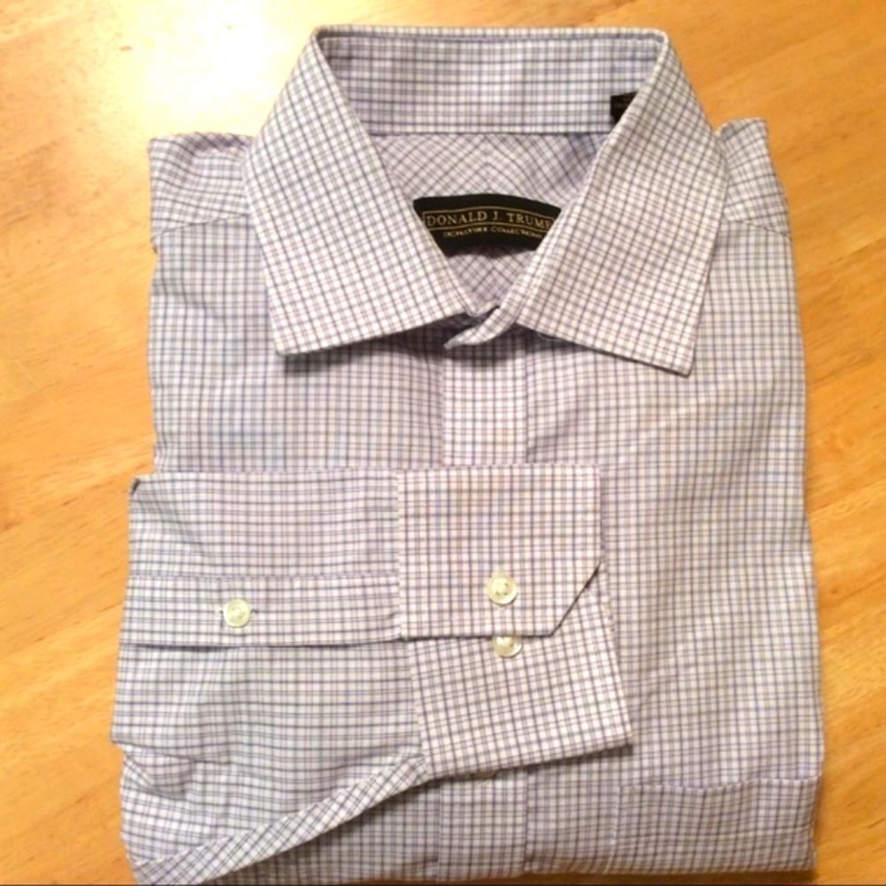 Donald J Trump Men's Multicolor  Dress Shirt 15-32/33"